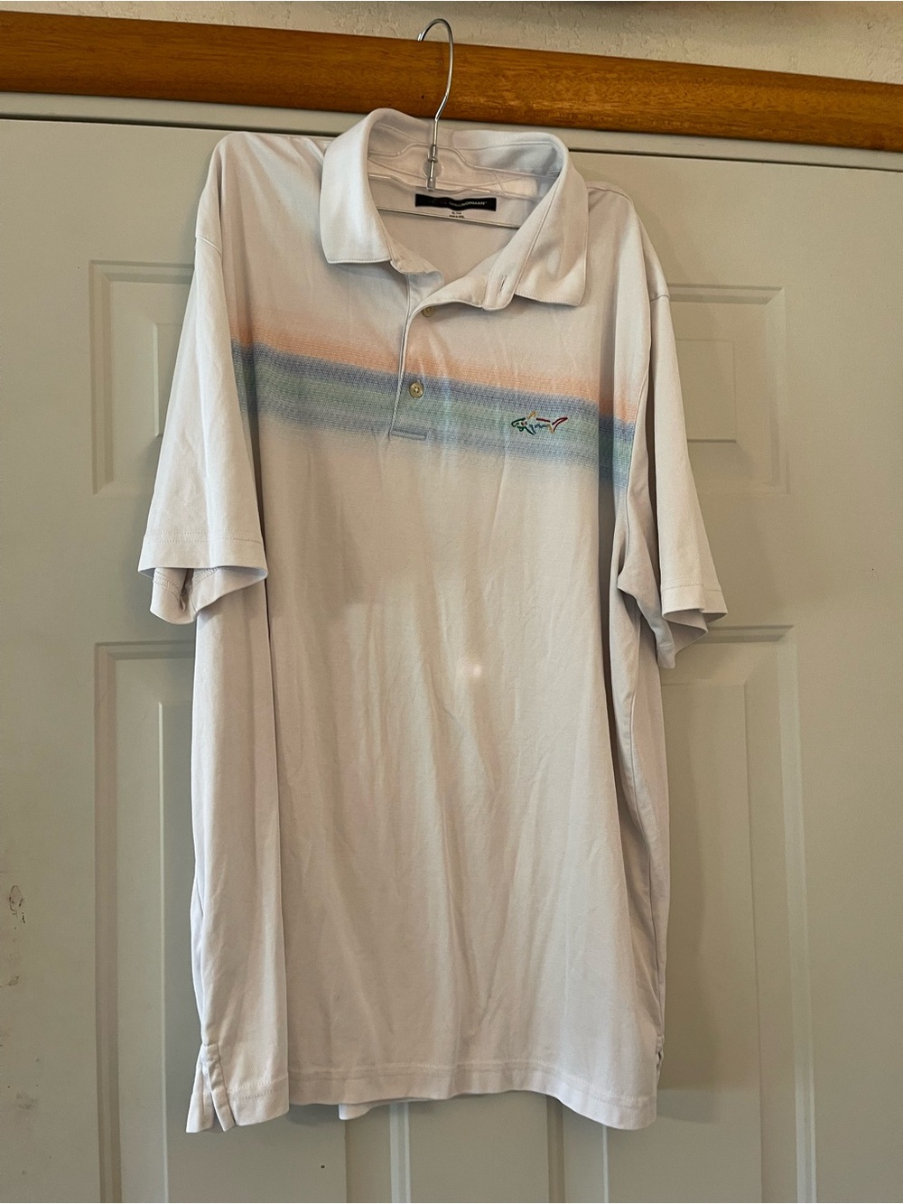Greg Norman Men's White Golf Polo Shirt XL